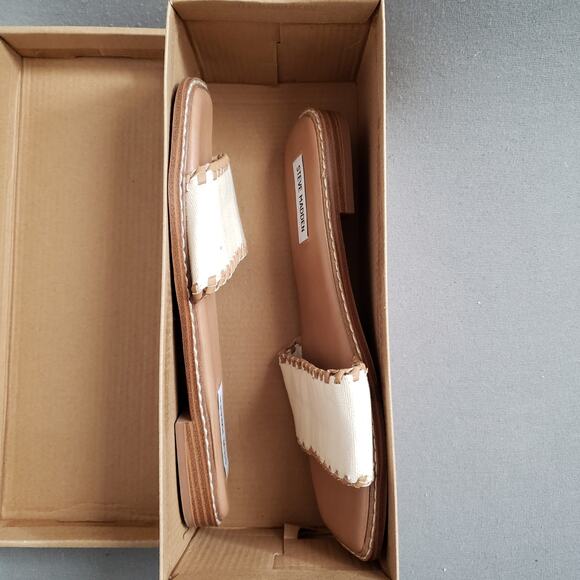 Steve Madden Serbia Slides in‎ Bone Size 8 SMAD-WZ1326 Sandals - Picture 5 of 12